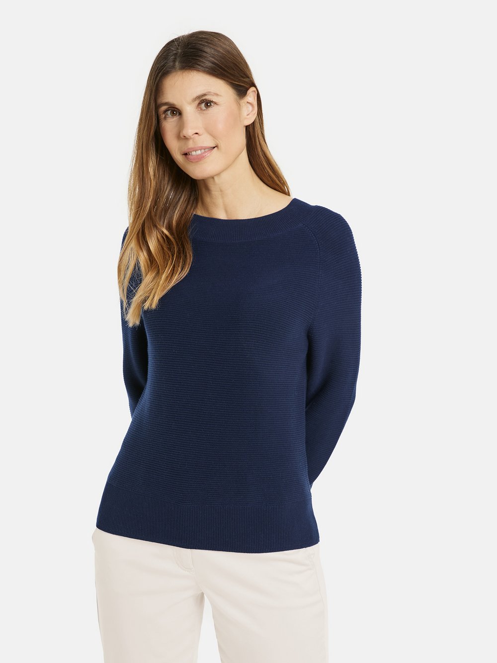 Gerry Weber Pullover Damen Baumwolle blau, 36