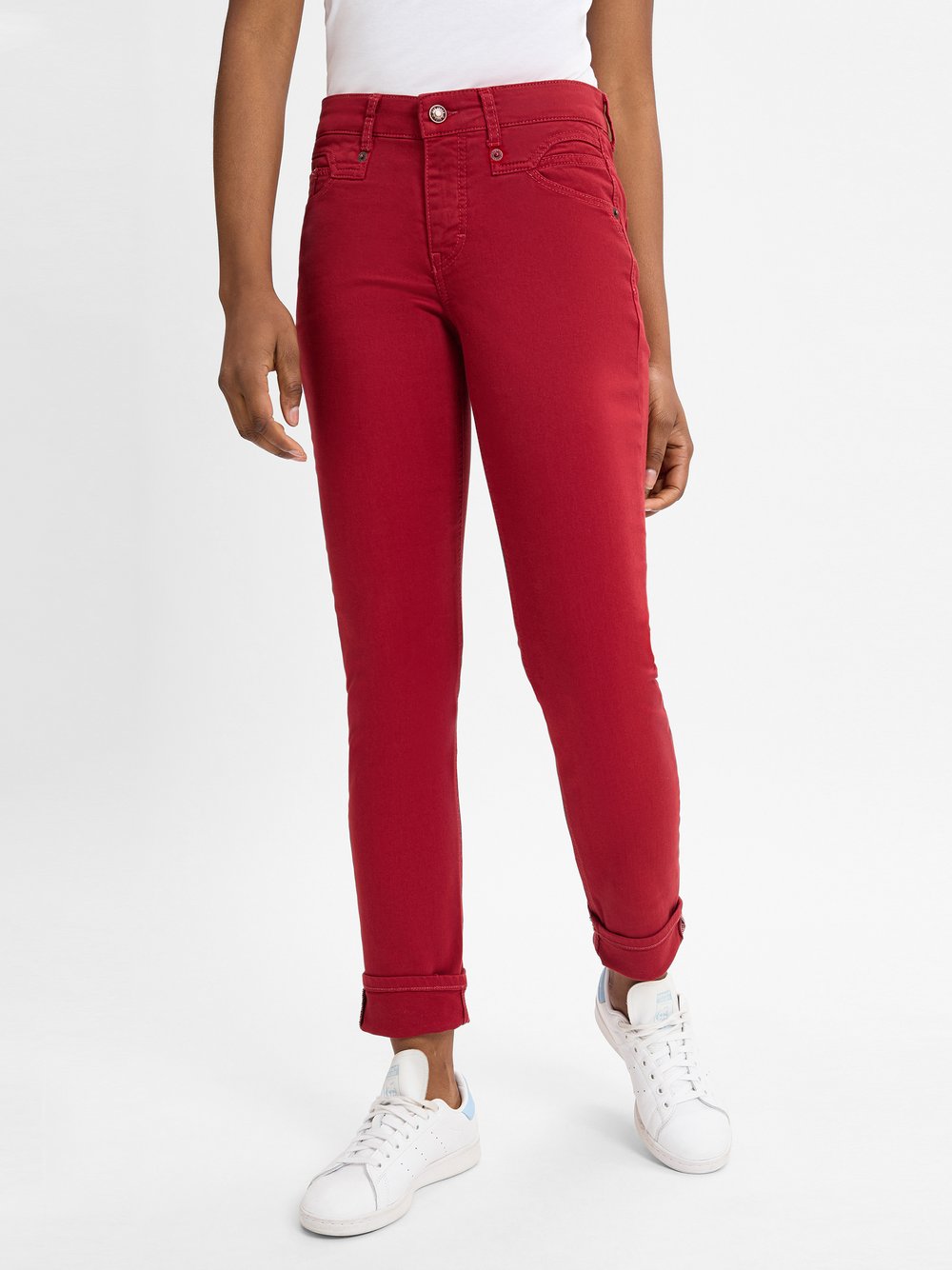 MAC Hosen Damen Baumwolle rot, 40-28