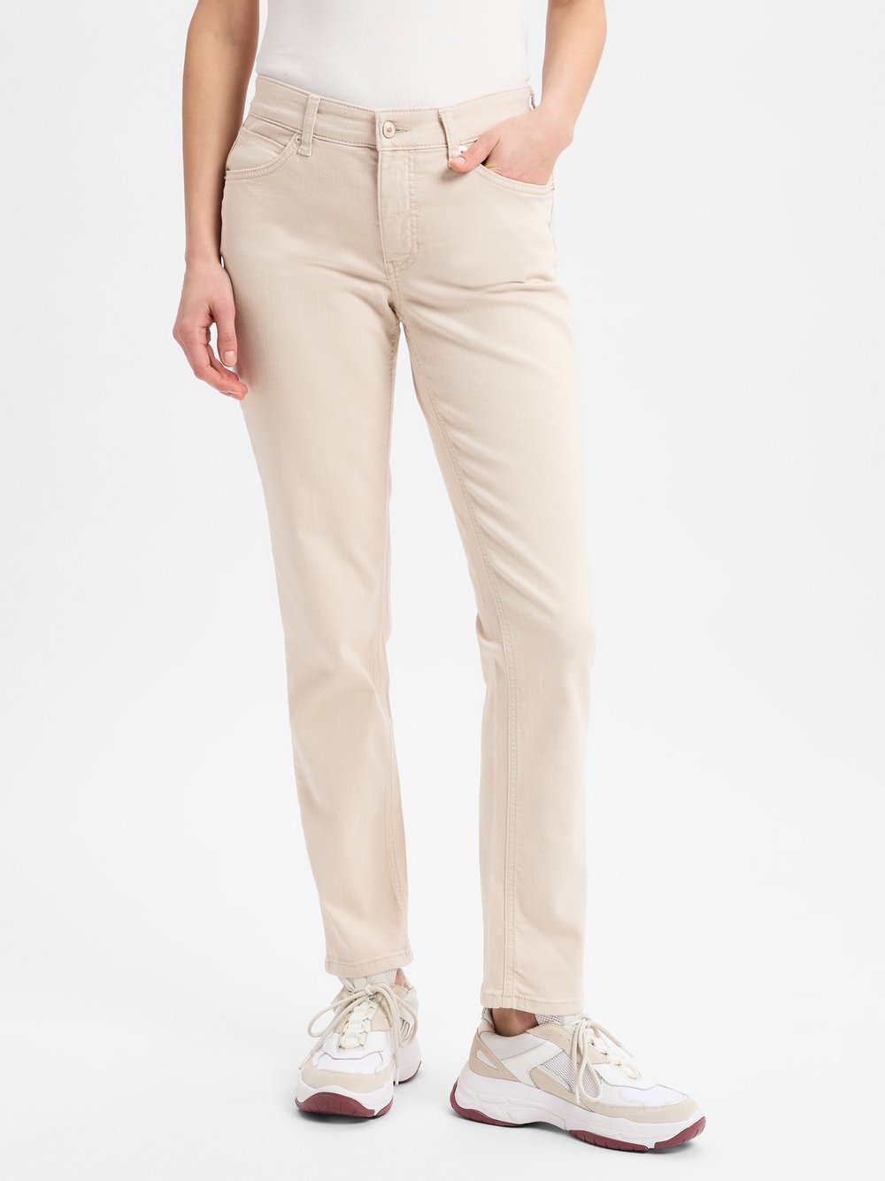 MAC Jeans Damen Baumwolle beige, 44-32