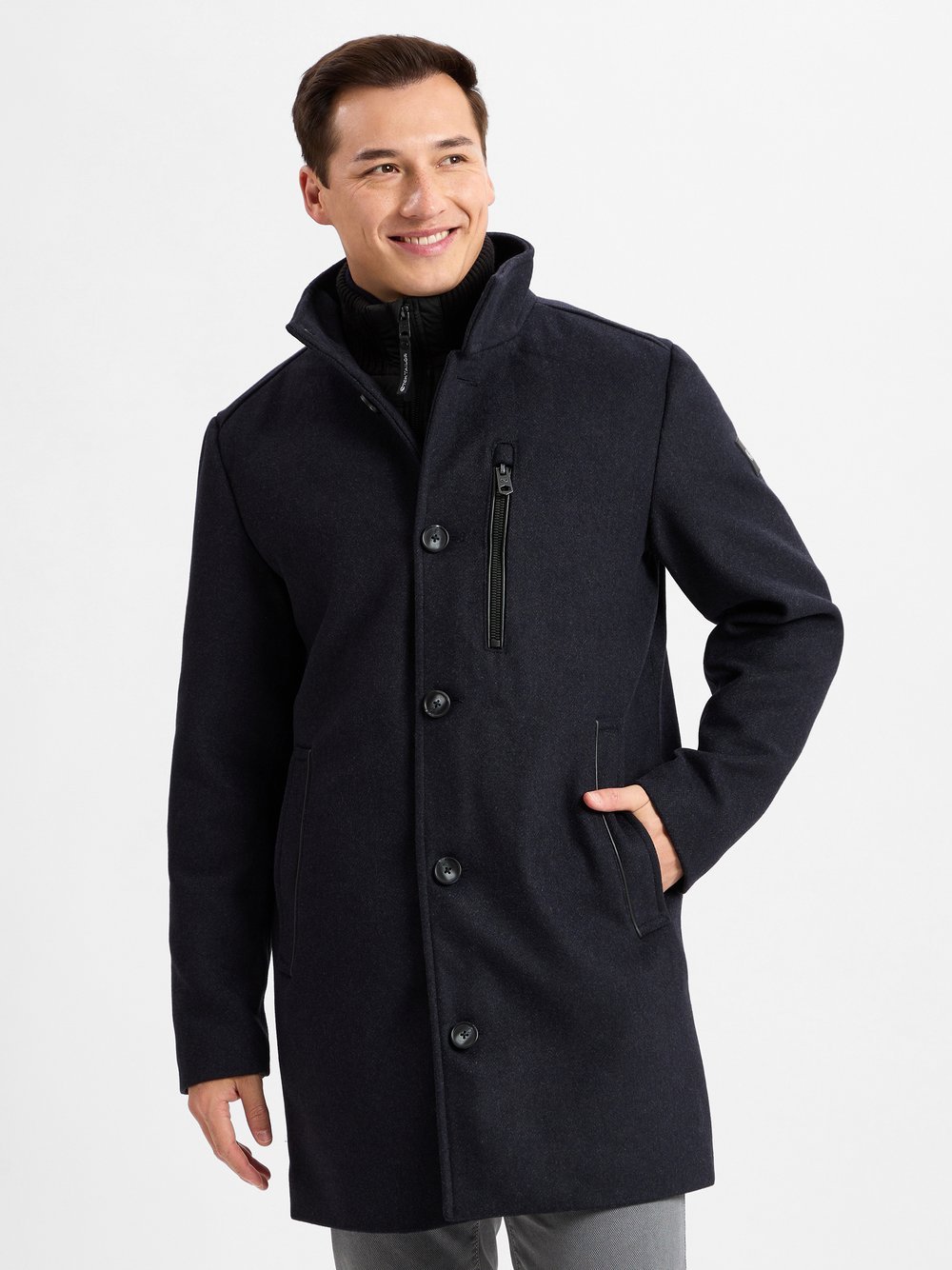 Tom Tailor Wollmantel Herren blau, XXL