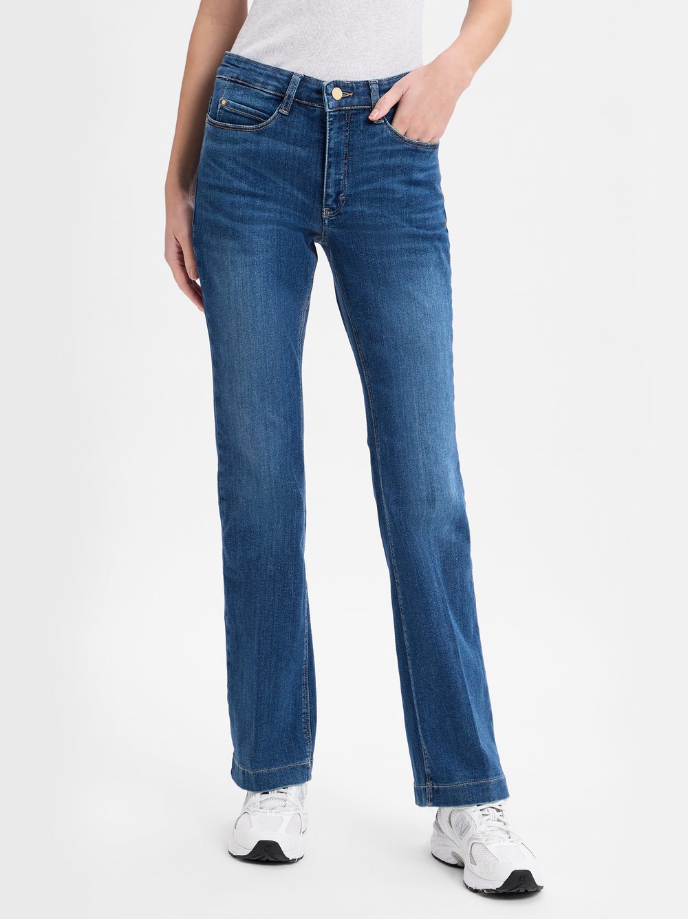 Thumbnail - MAC Jeans Damen Baumwolle blau meliert, 46-30
