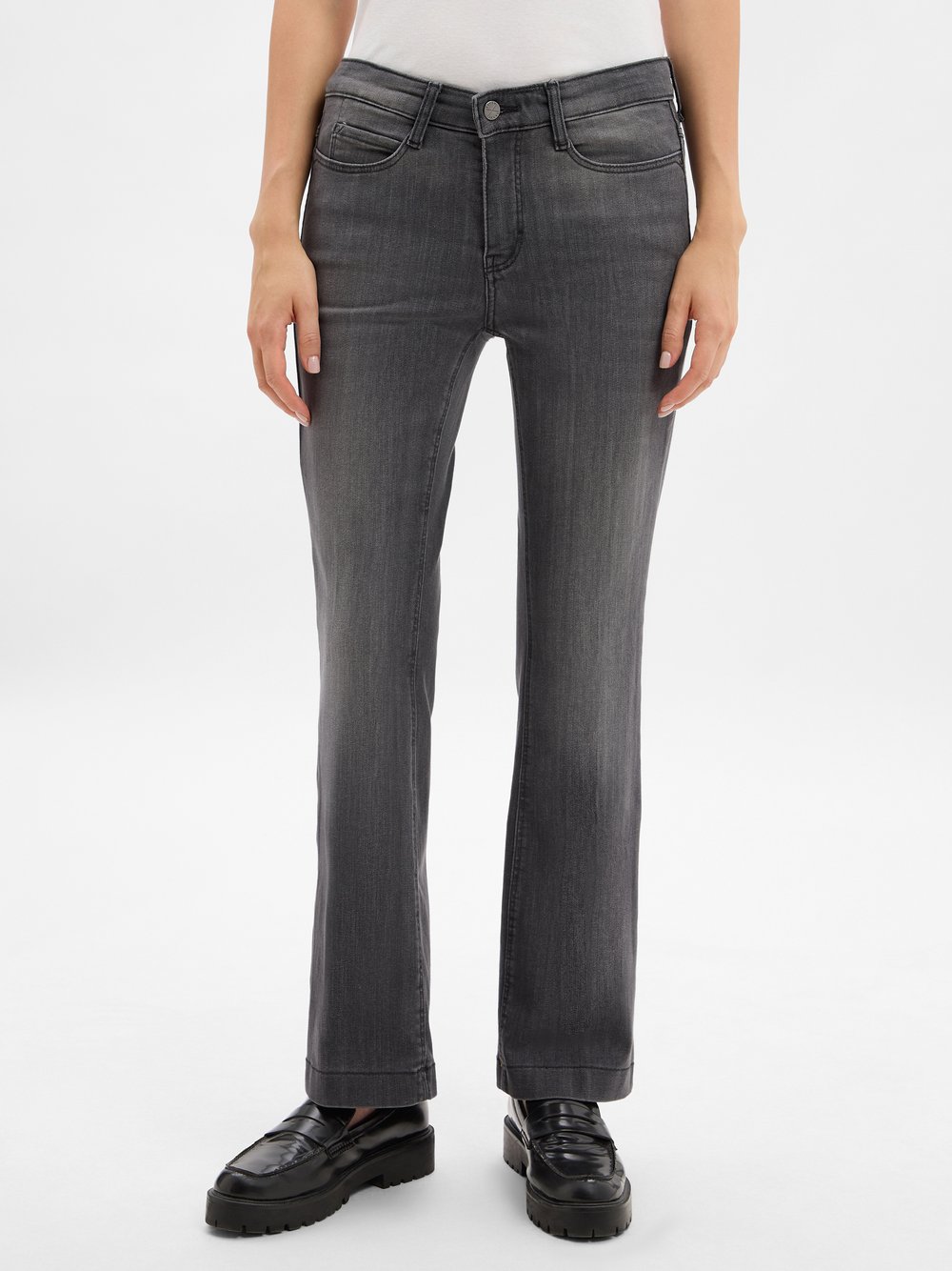 Thumbnail - MAC Jeans Damen Baumwolle schwarz meliert, 40-32