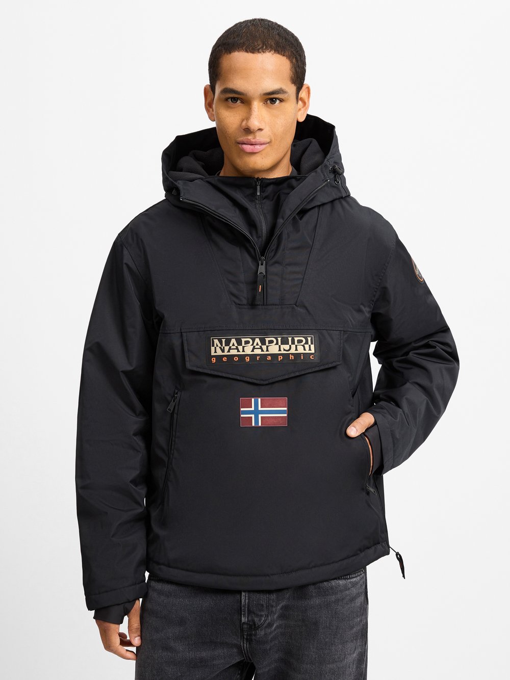 Napapijri Jacke Herren schwarz gemustert, S