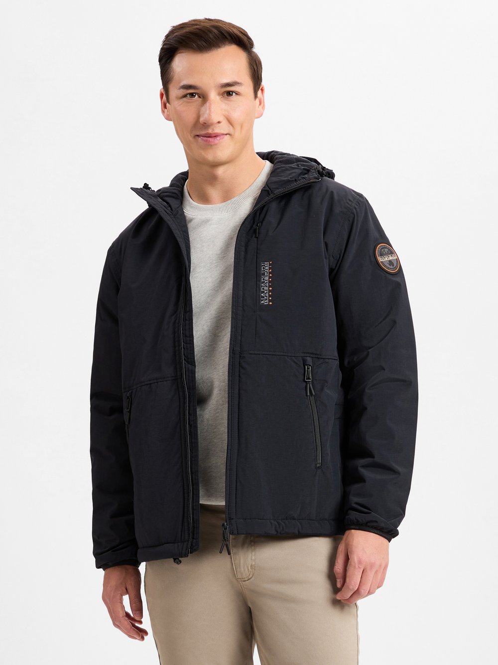 Napapijri Jacke Herren Polyamid schwarz, M