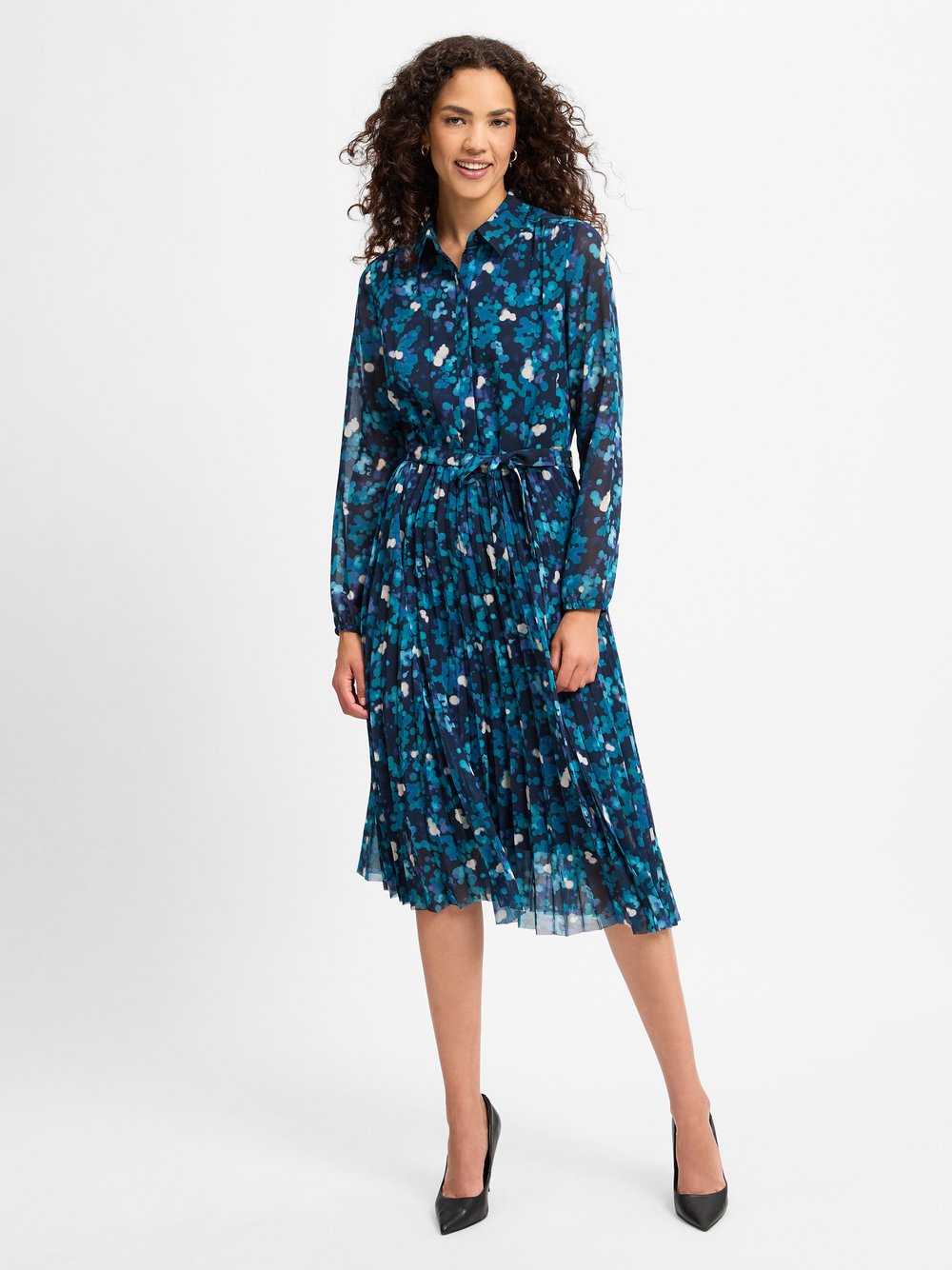 Betty & Co Kleid Damen blau gemustert, 36