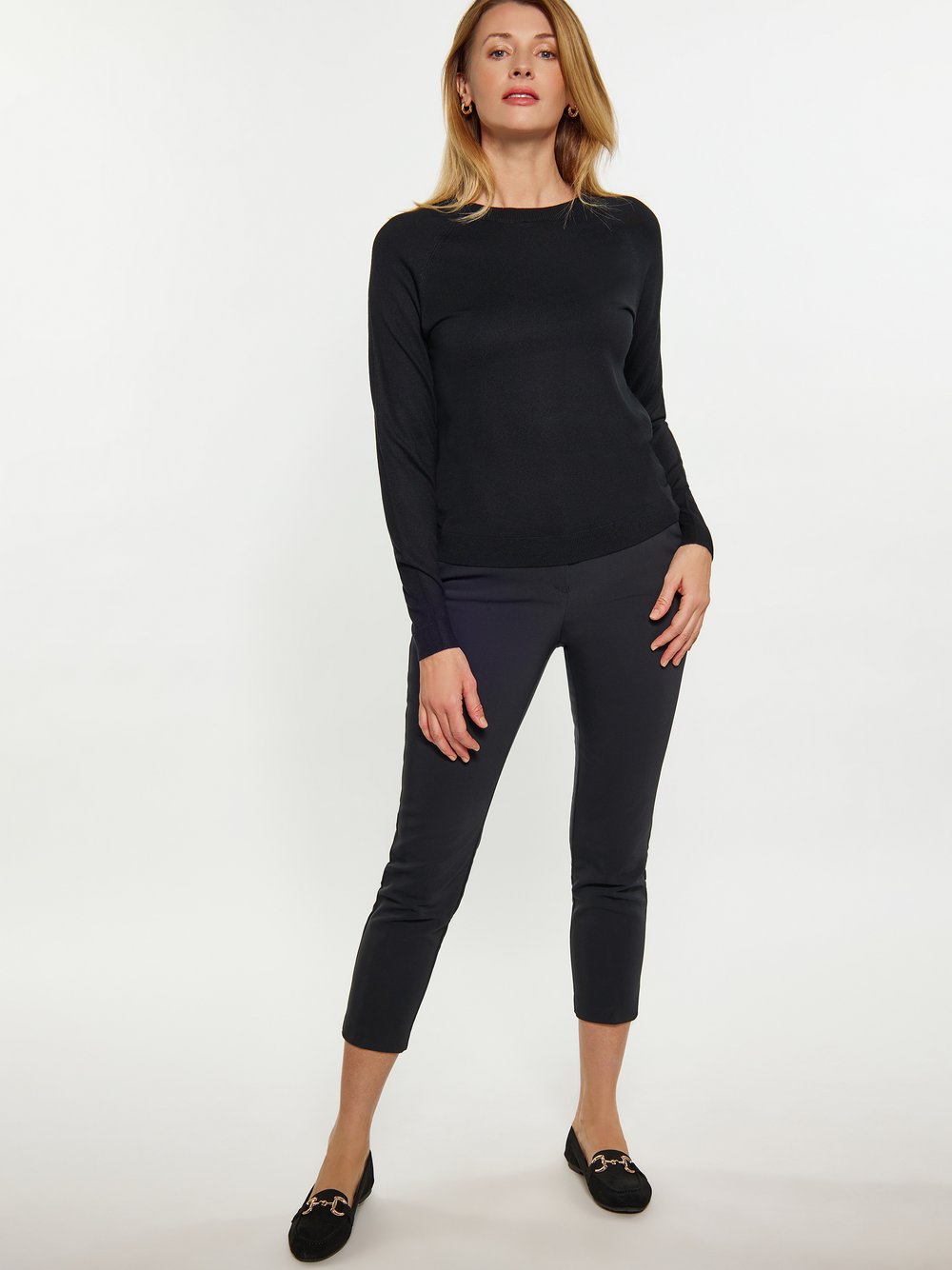 Usha Pullover Damen Viskose schwarz, M