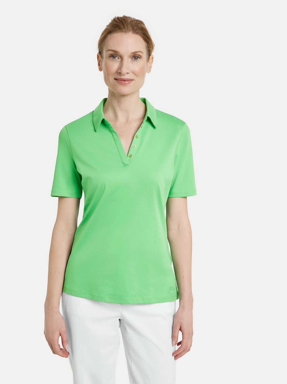 Gerry Weber Poloshirt Damen Baumwolle grün, 38