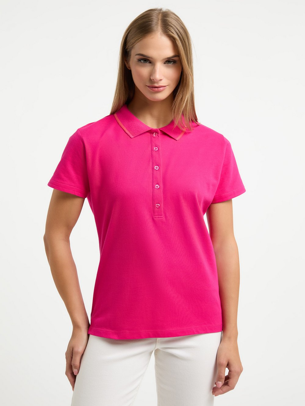 Frieda & Freddies Poloshirt Damen Baumwolle pink, 38