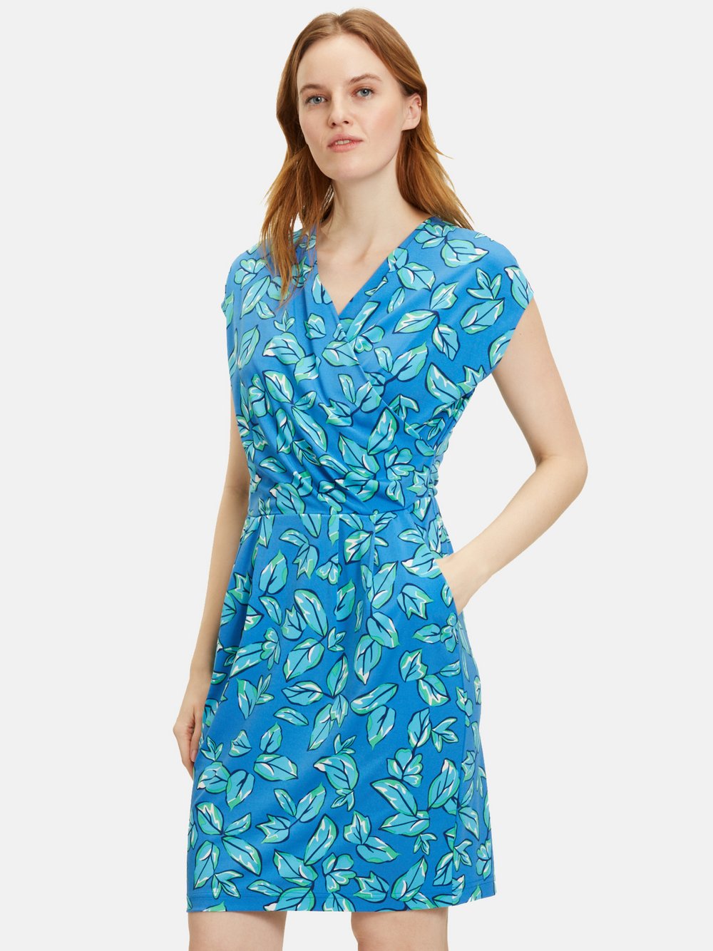 Betty Barclay Jerseykleid Damen blau gemustert, 36