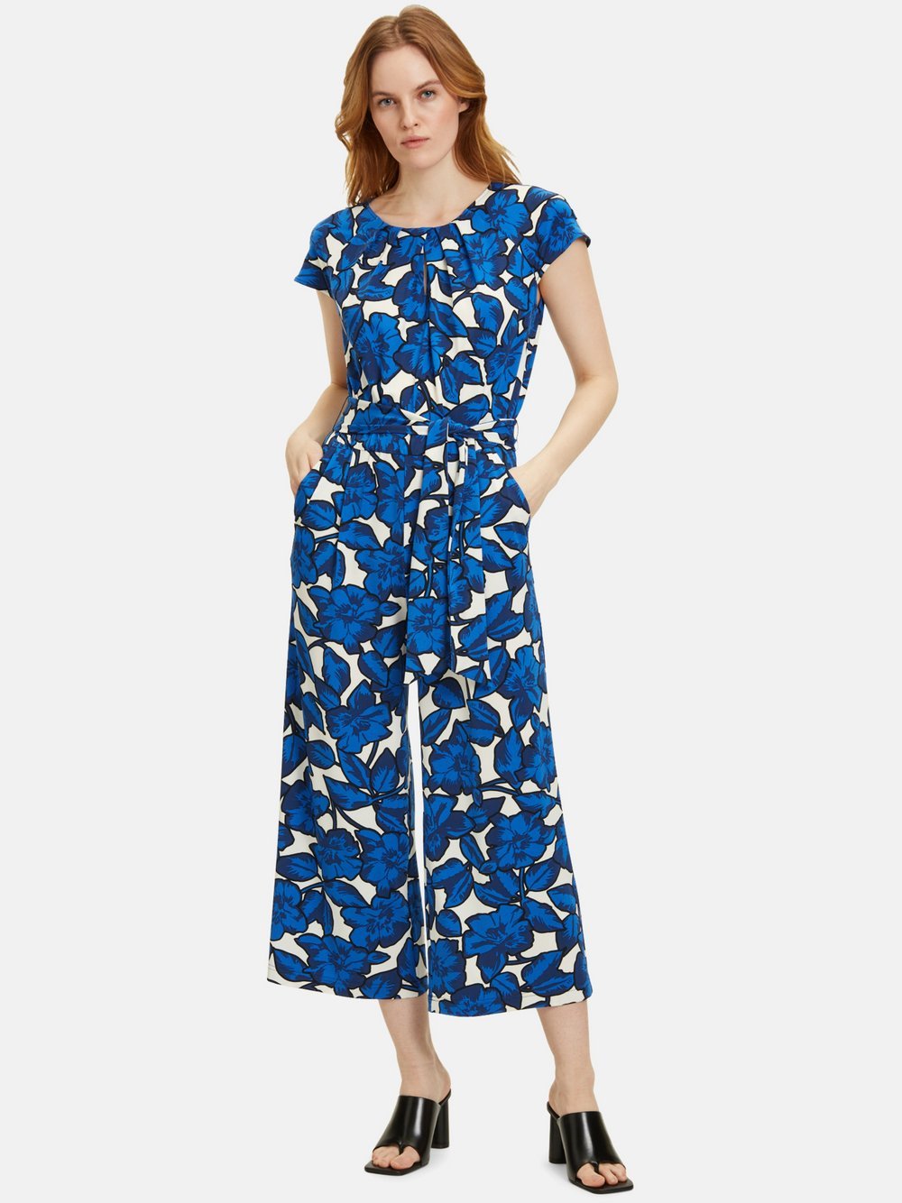 Betty Barclay Jumpsuit Damen blau gemustert, 42