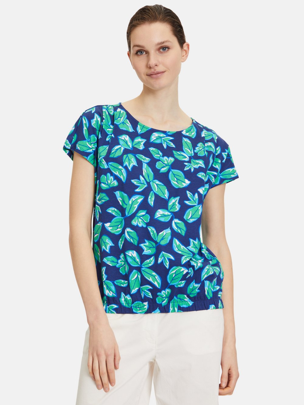 Betty Barclay Printshirt Damen Baumwolle blau gemustert, 36