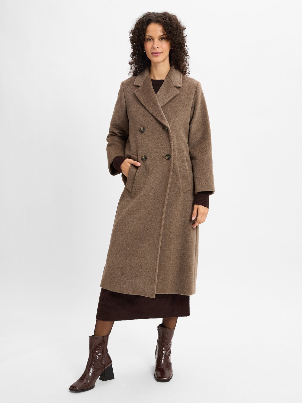 Weekend Max Mara Wollmantel Damen Wolle braun, 38