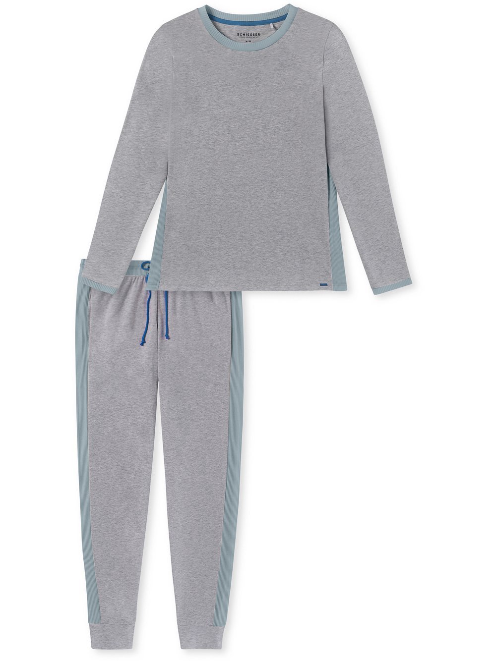 Schiesser Pyjama  Damen Baumwolle grau, 46