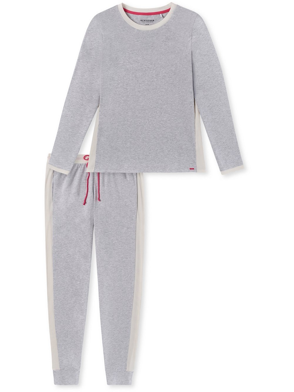 Schiesser Pyjama  Damen Baumwolle grau, 50