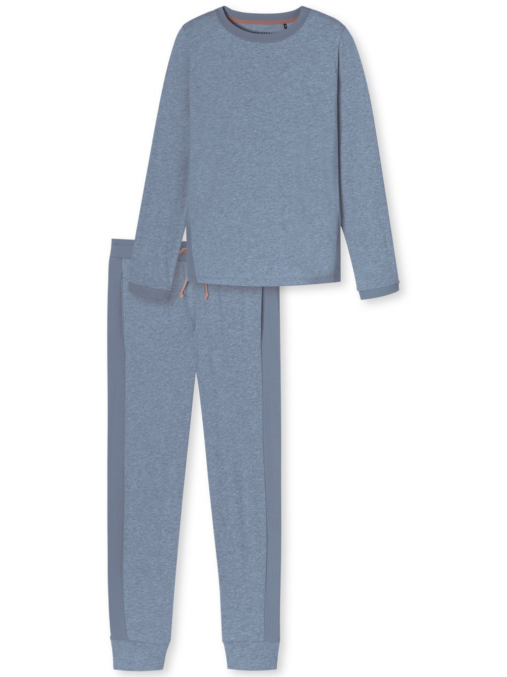 Schiesser Pyjama  Damen Baumwolle blau, 50