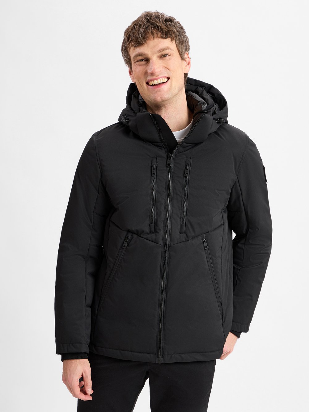 Tom Tailor Daunen-Funktionsjacke Herren schwarz, M