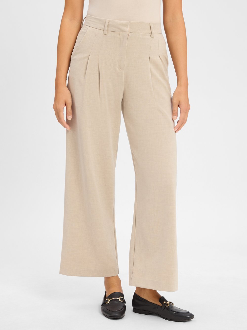 Msch Copenhagen Stoffhose Damen beige meliert, M
