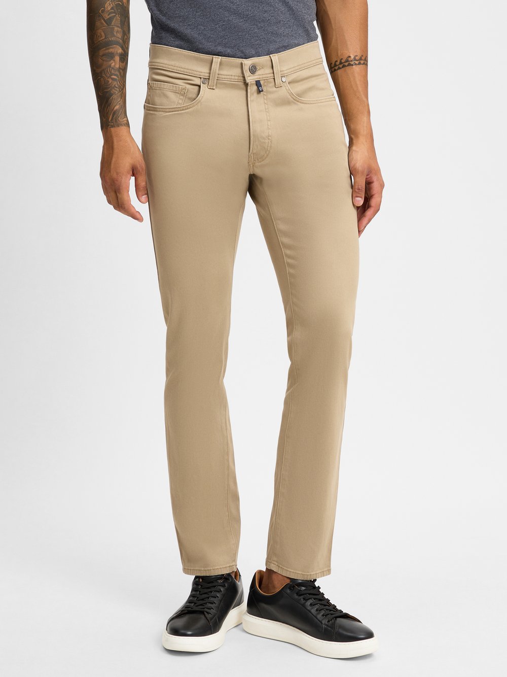 Pierre Cardin Stoffhosen Herren Baumwolle beige, 36-30