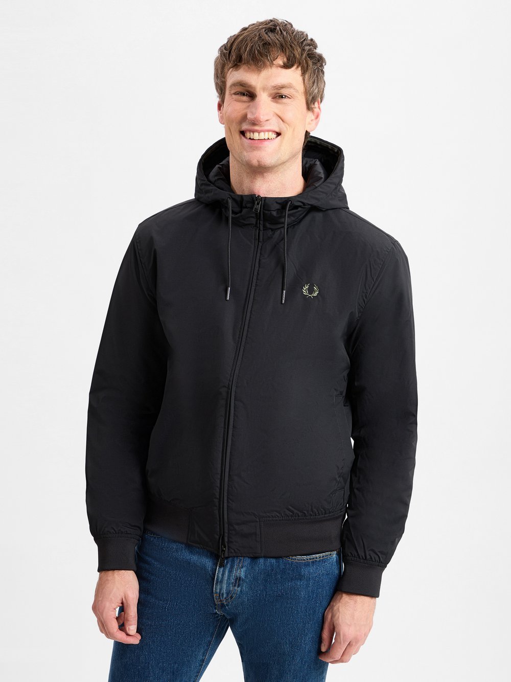 Fred Perry Jacke Herren schwarz, S