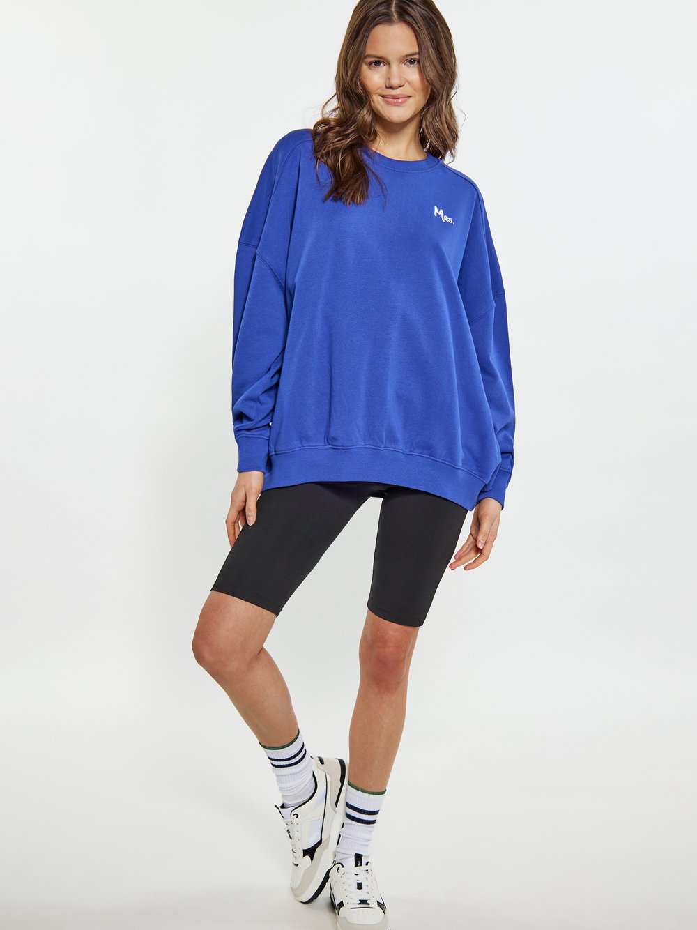 MyMo Sweatshirt Damen Baumwolle blau, S