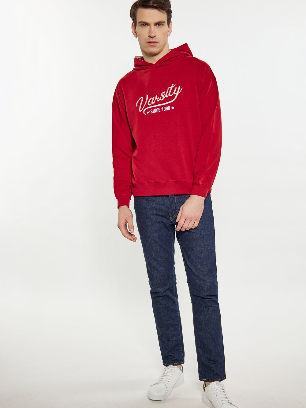 Mo Sweatshirt Herren Baumwolle rot, XXL