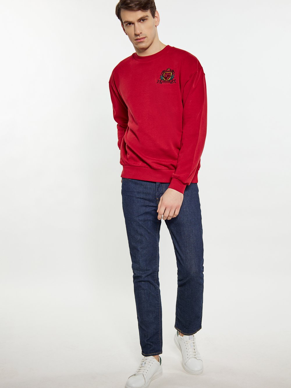 Mo Sweatshirt Herren Baumwolle rot, S