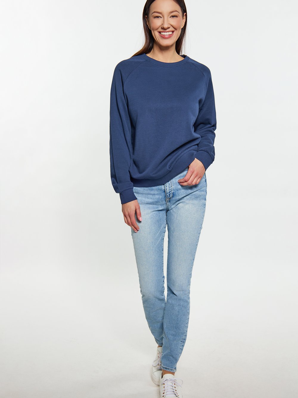 Usha Sweatshirt Damen Baumwolle blau, XXL