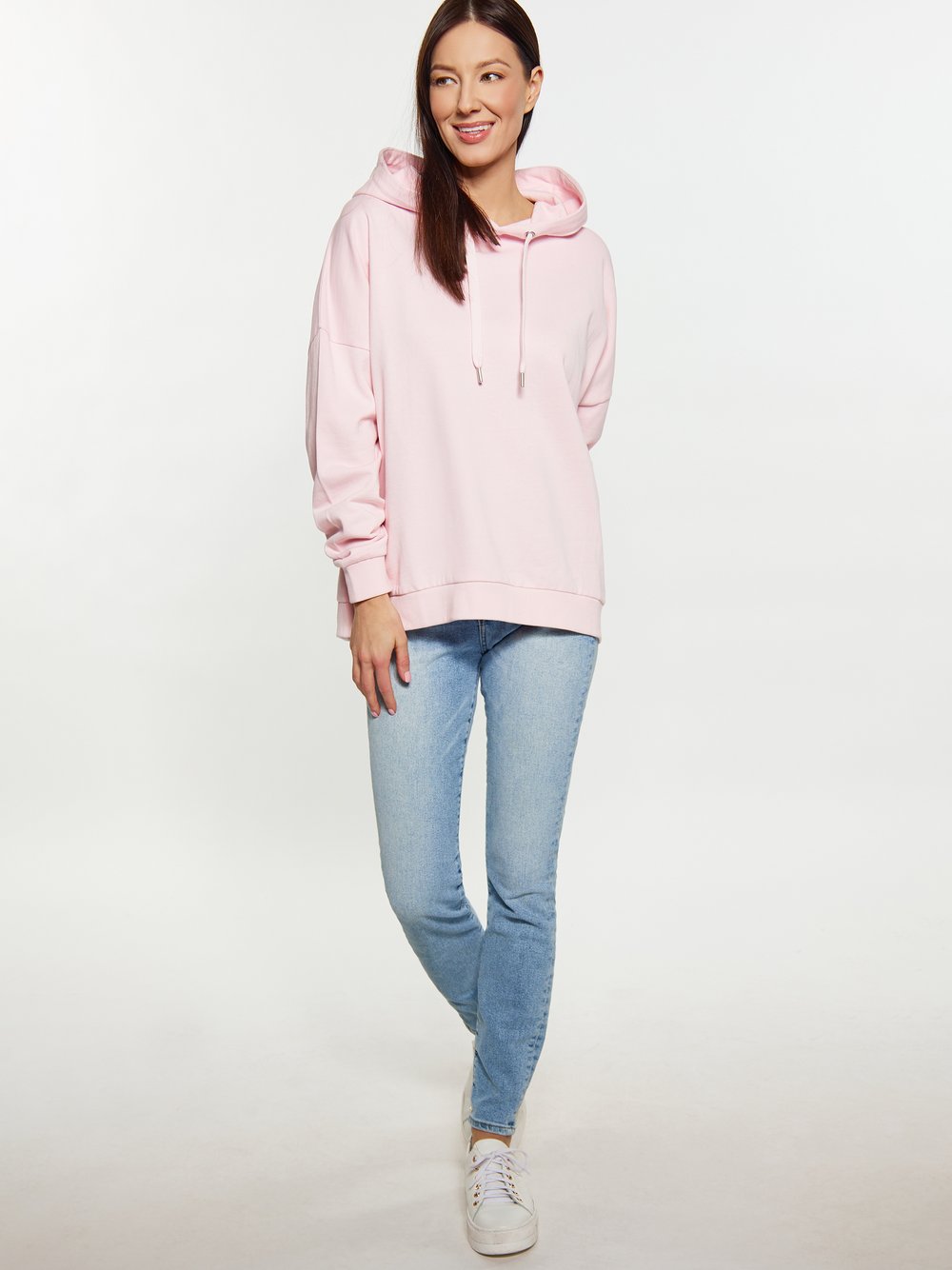 Usha Hoodie Damen Baumwolle rosa, L