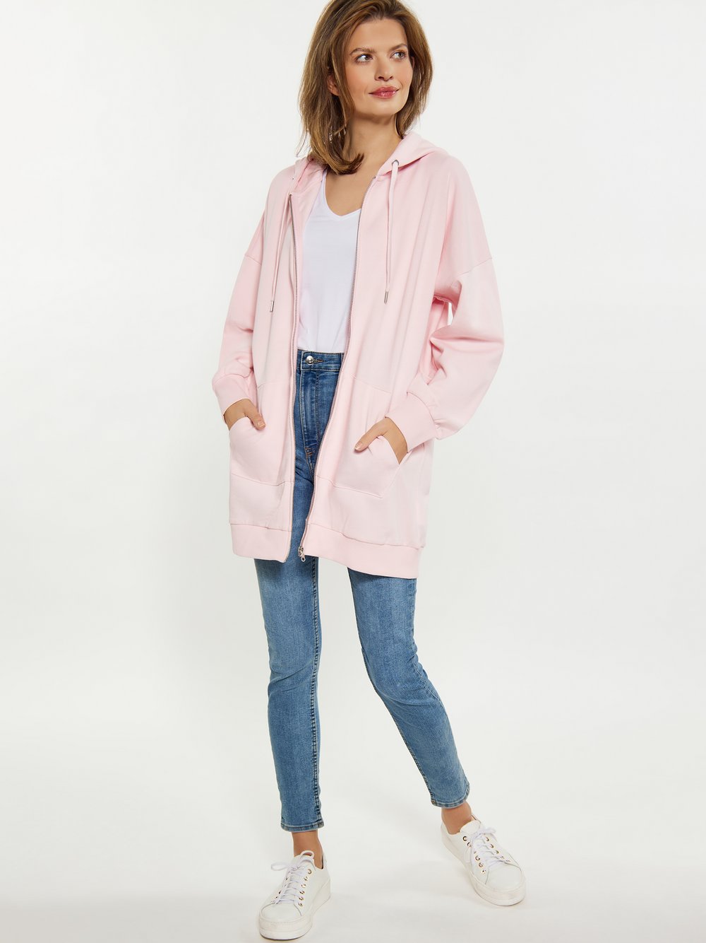 Usha Hoodie Damen Baumwolle rosa, S