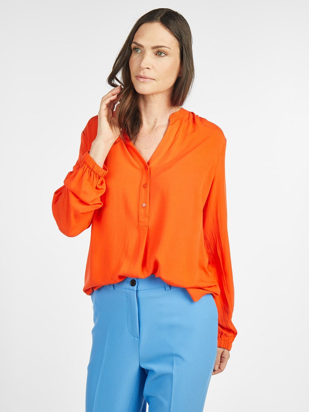 Lovely Sisters Bluse Damen Viskose orange, 40