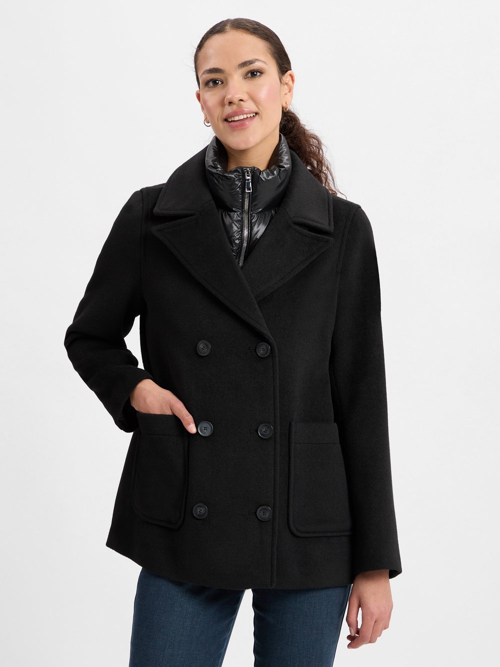 s.Oliver Jacke Damen Wolle schwarz, 34