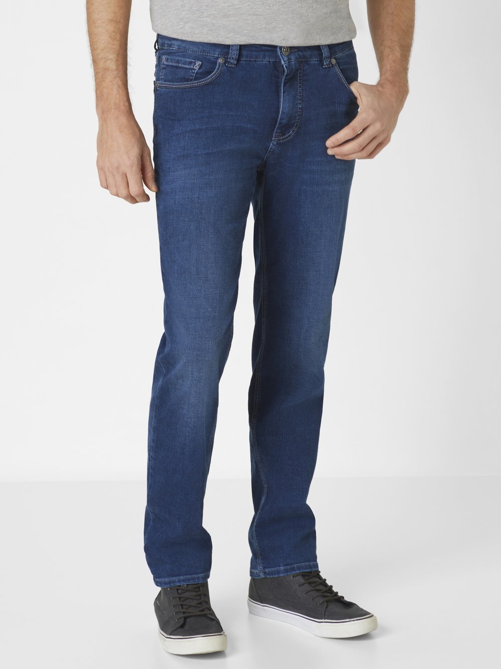 Paddock`s 5-Pocket Jeans Herren Baumwolle blau, 56-30