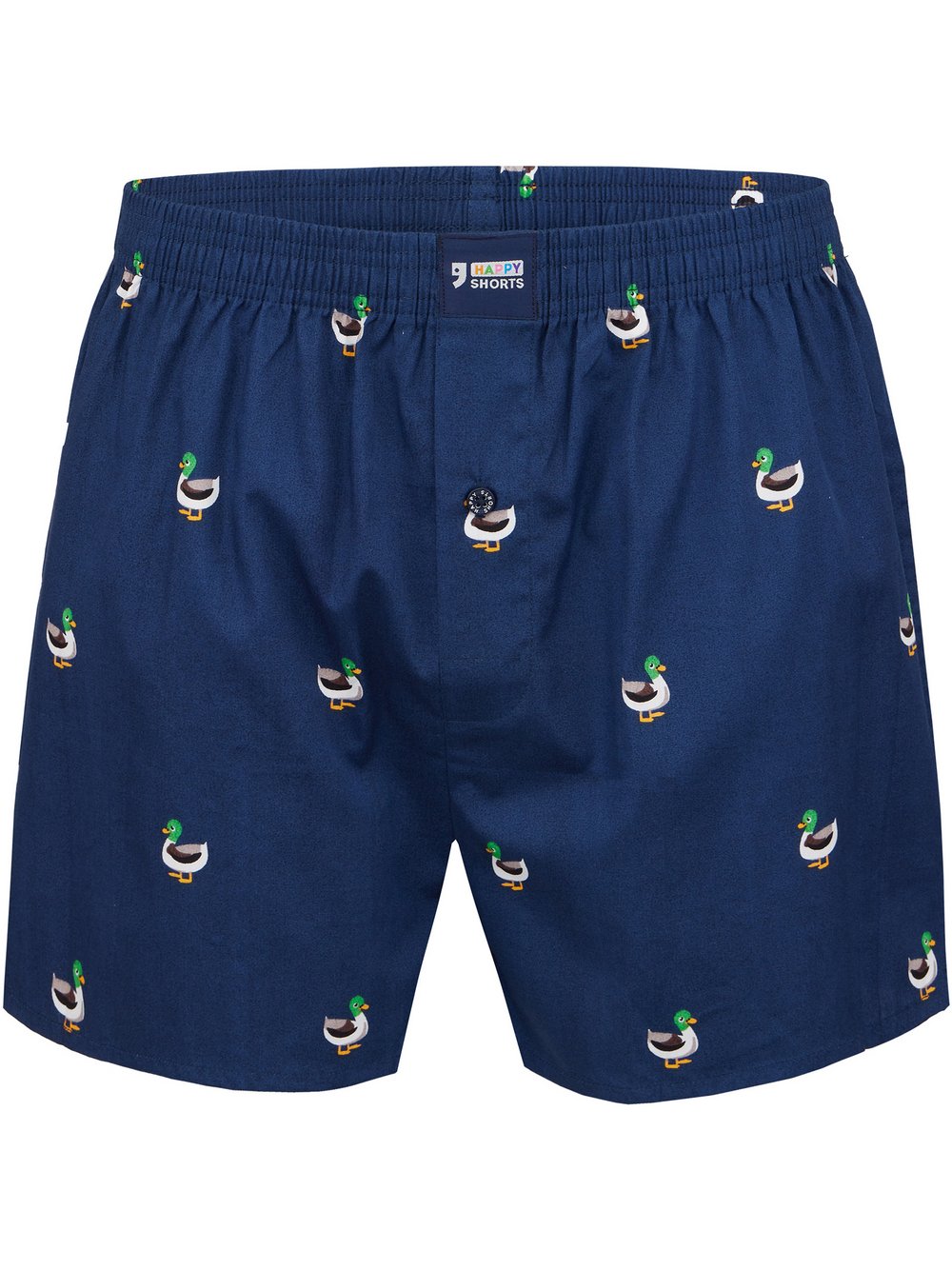 HAPPY SHORTS Boxer  Herren Baumwolle blau bedruckt, L