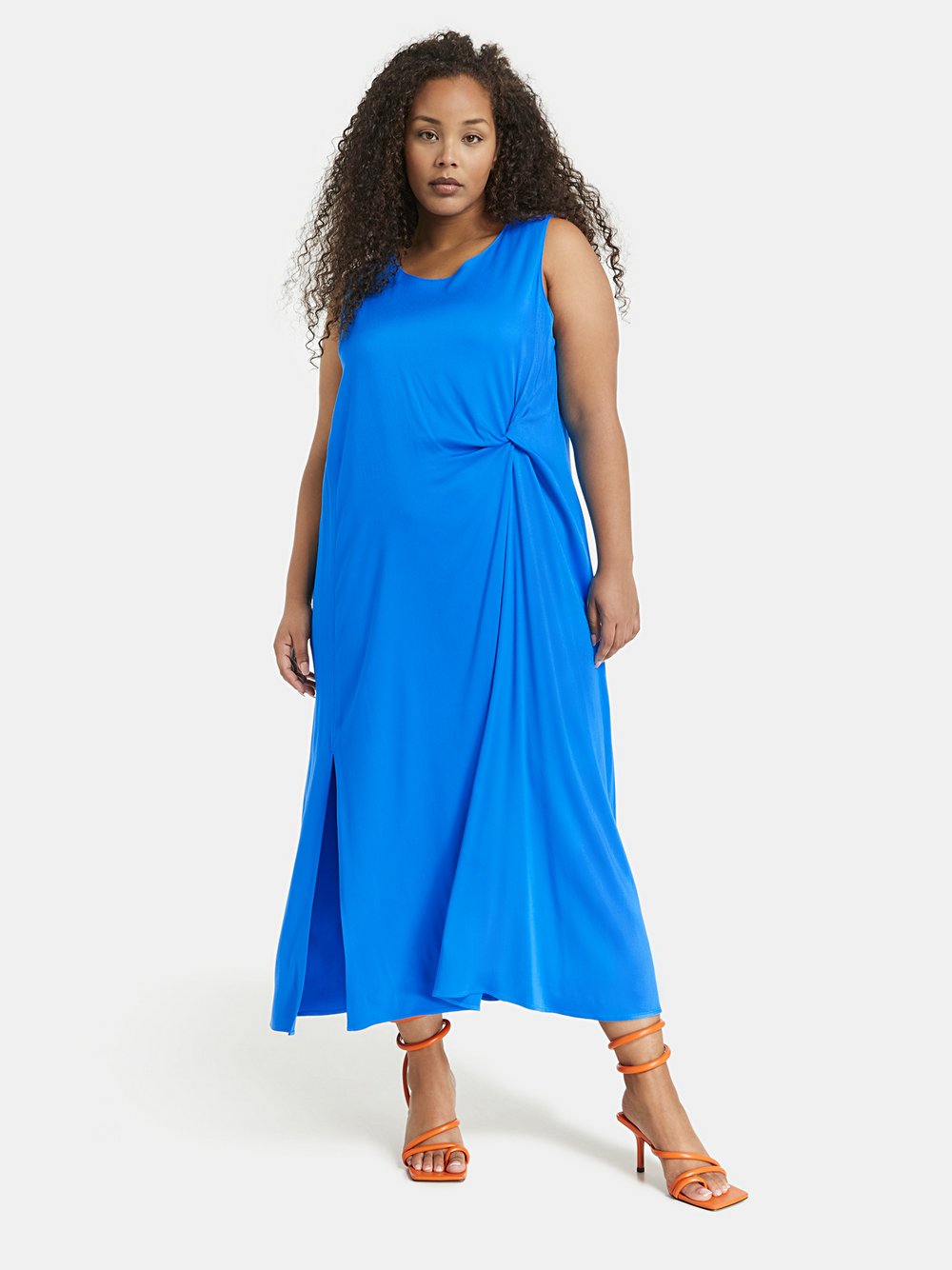 Samoon Maxikleid Damen Viskose blau, 52