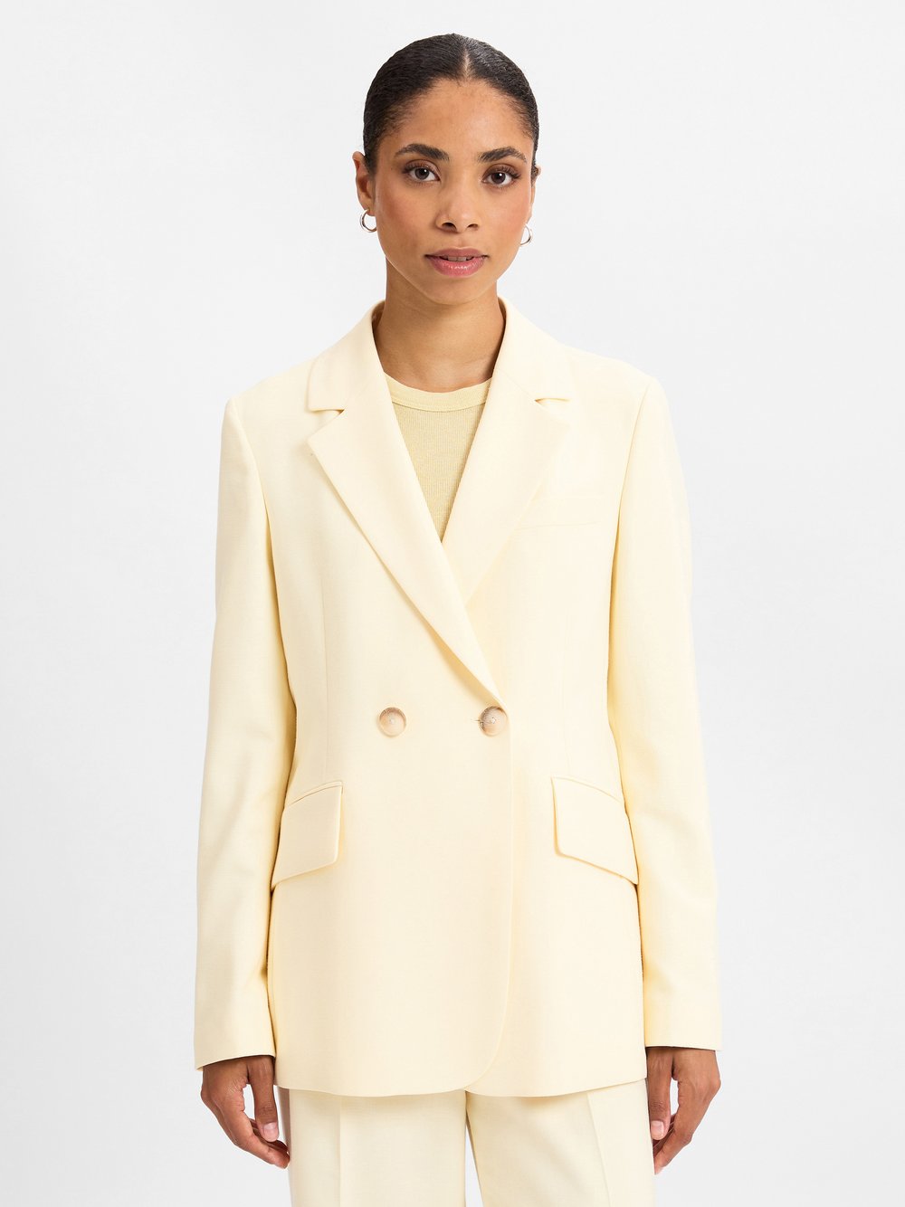 Marie Lund Blazer Damen Viskose gelb, 42