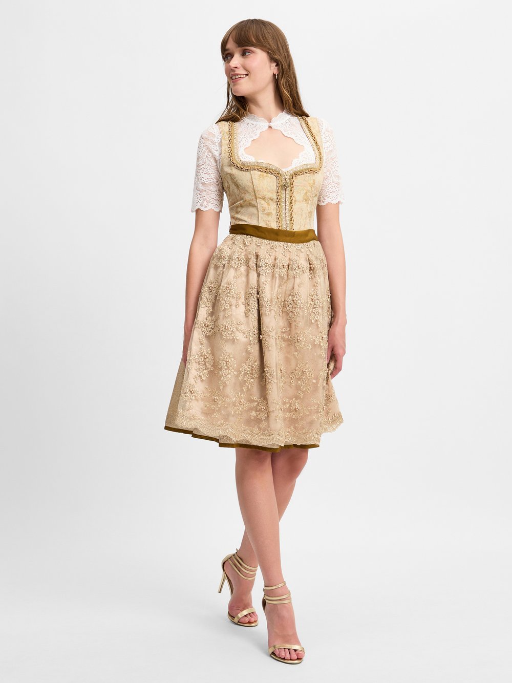 Krüger Dirndl Dirndl Damen beige, 40