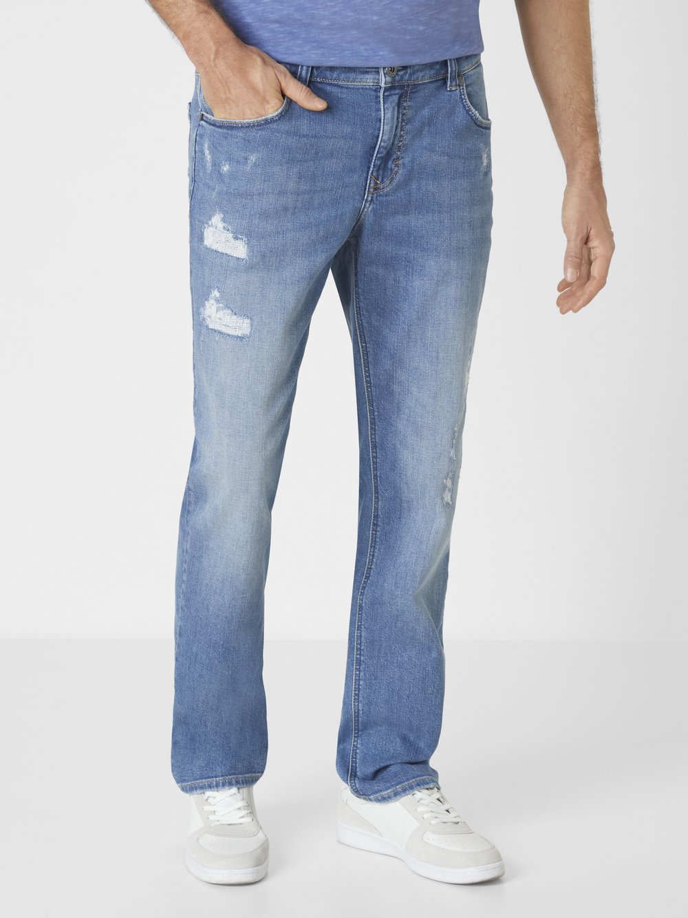 Paddock`s 5-Pocket Jeans Herren Baumwolle blau, 38-34