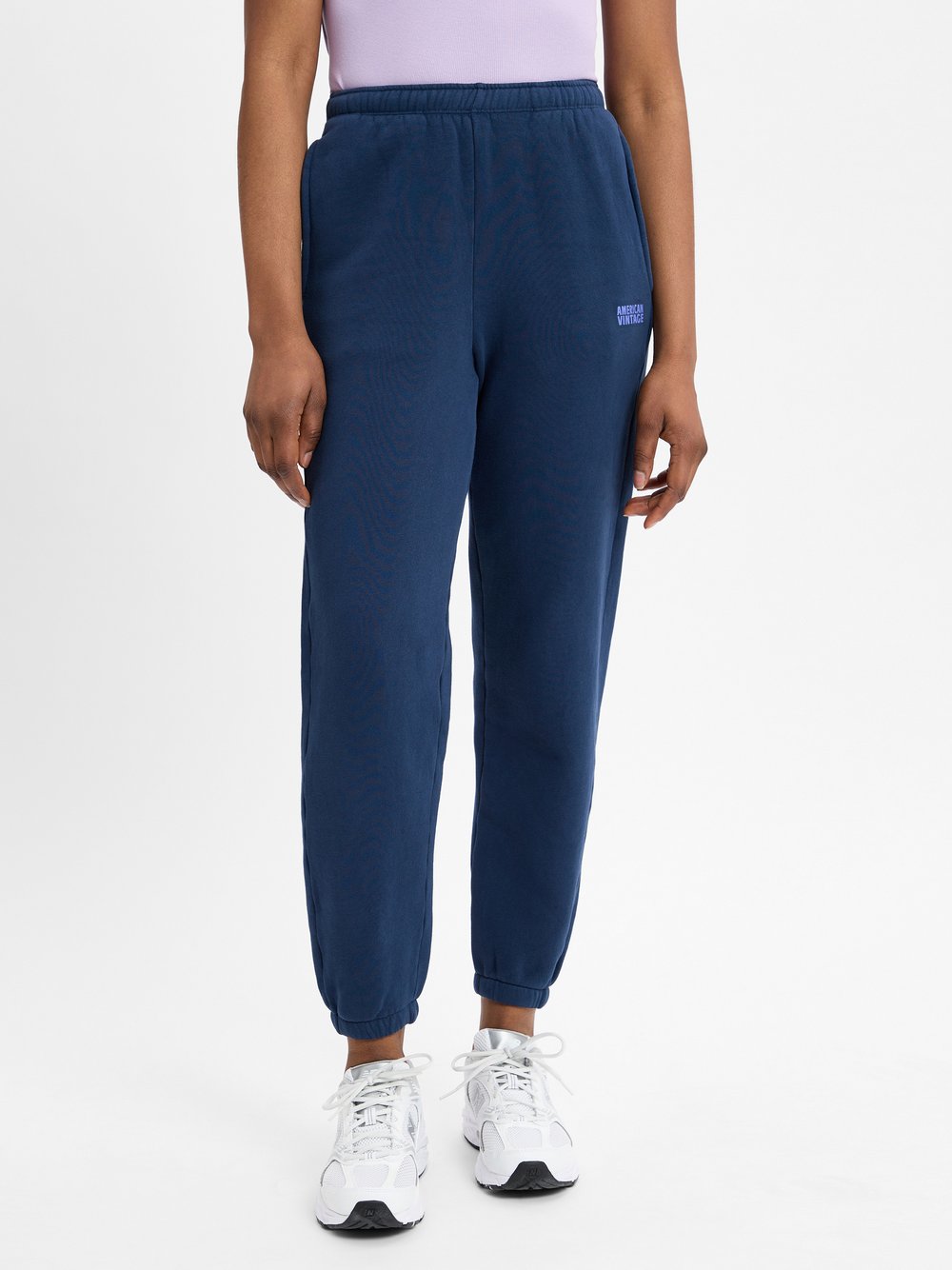 american vintage Jogginghose Damen Baumwolle blau, L