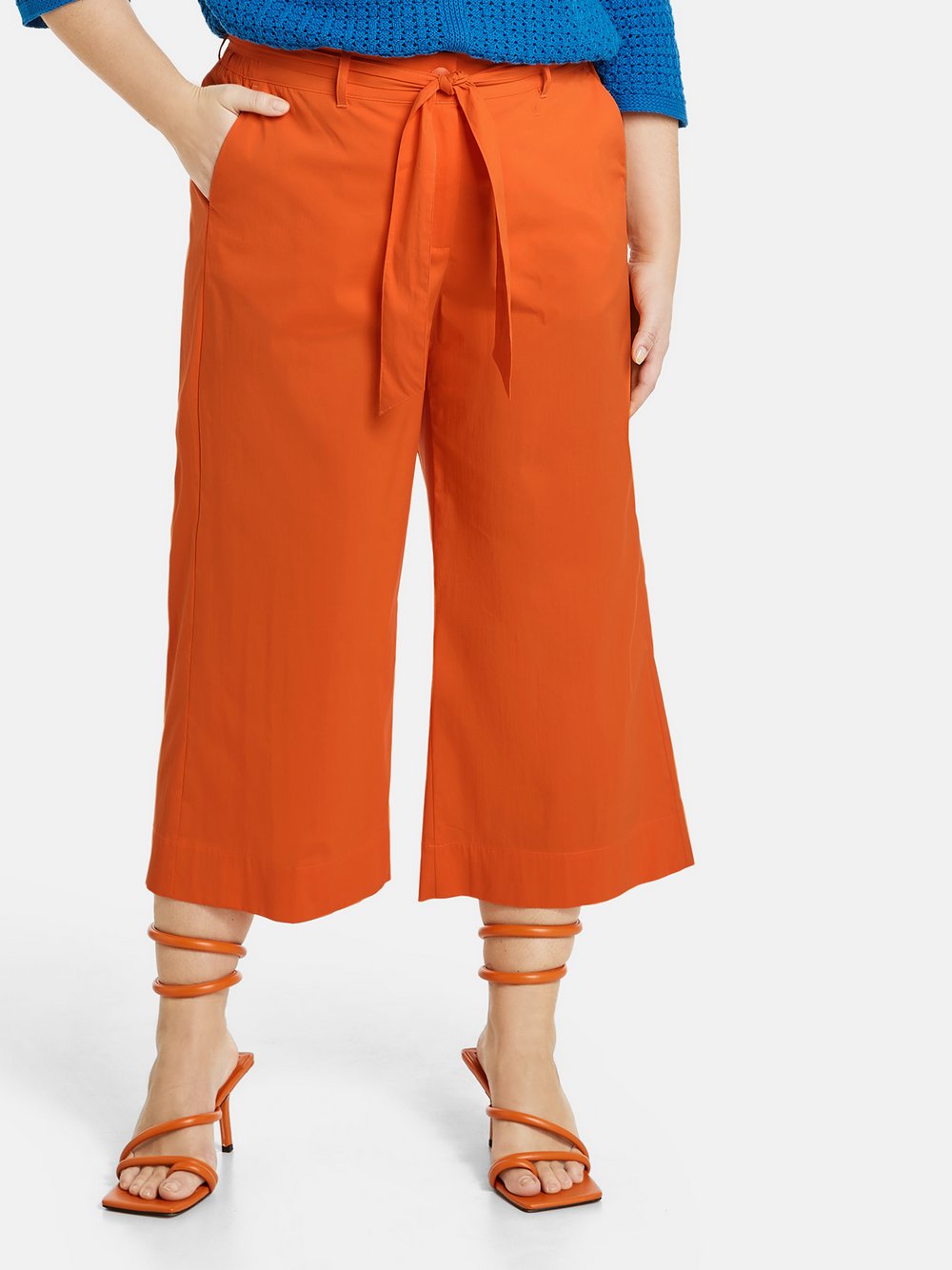 Samoon Culotte Damen Baumwolle orange, 44