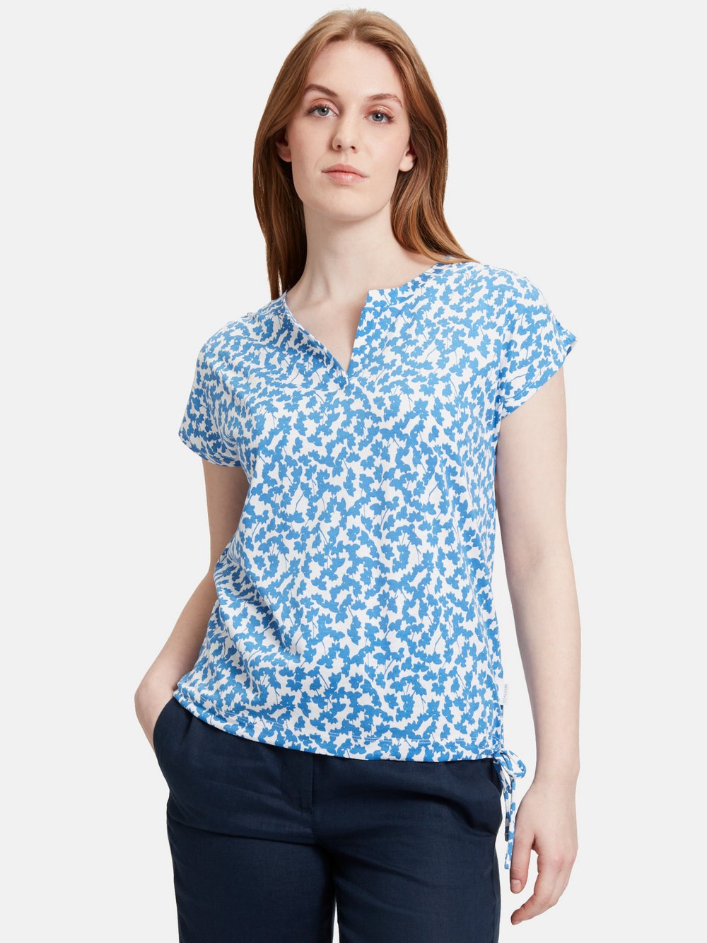 Betty & Co Casual-Shirt Damen Baumwolle weiß bedruckt, L