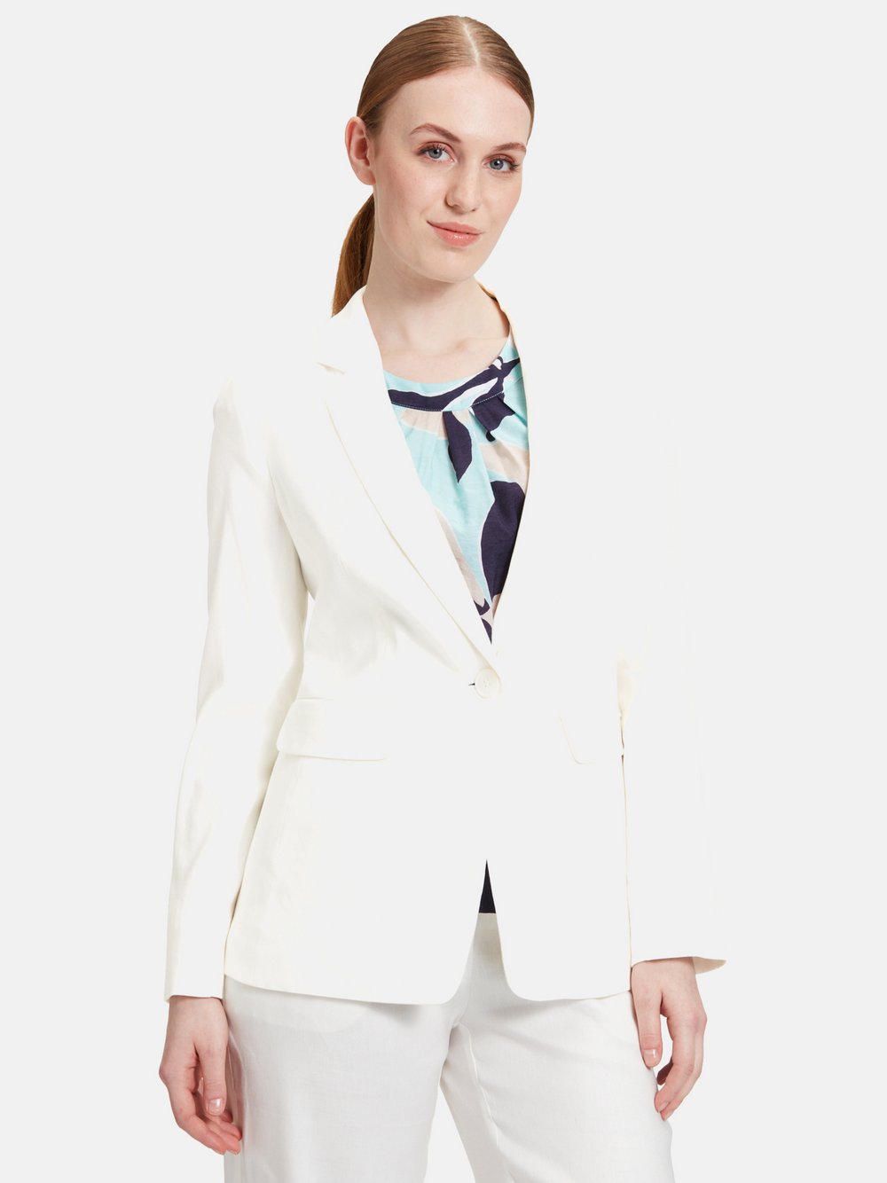 Betty & Co Sommerblazer Damen Leinen weiß, 42