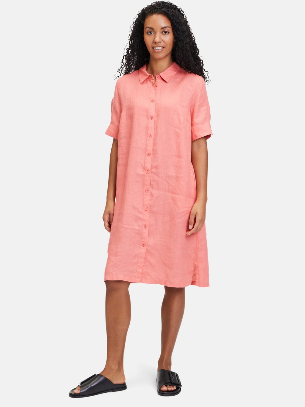 Betty & Co Casual-Kleid Damen Leinen rosa, 36