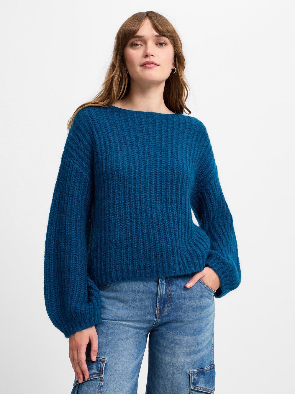 Marie Lund Collection Strickpullover mit Mohair-Anteil Damen Wolle mehrfarbig, XS