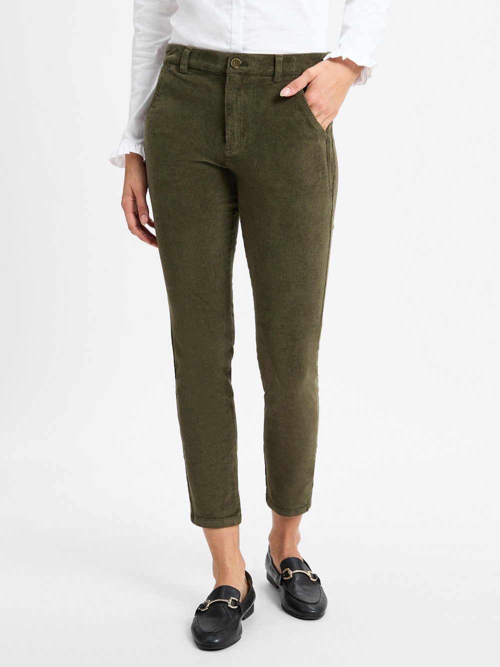 s.Oliver Cordhose Damen Baumwolle grün, 44-30