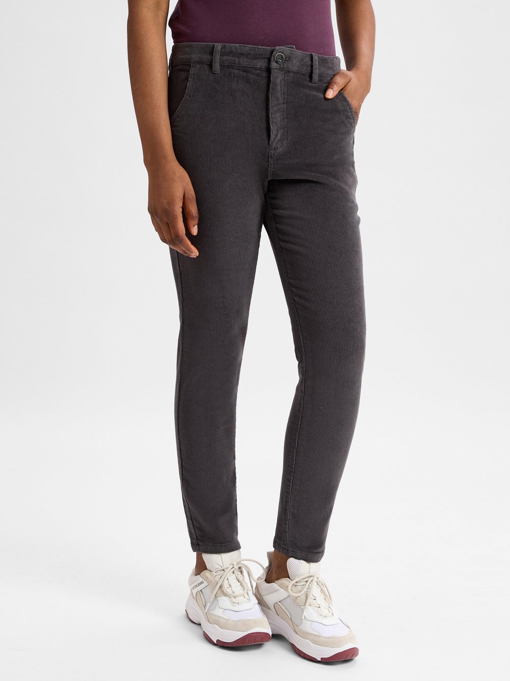 s.Oliver Cordhose Damen Baumwolle grau, 40-30