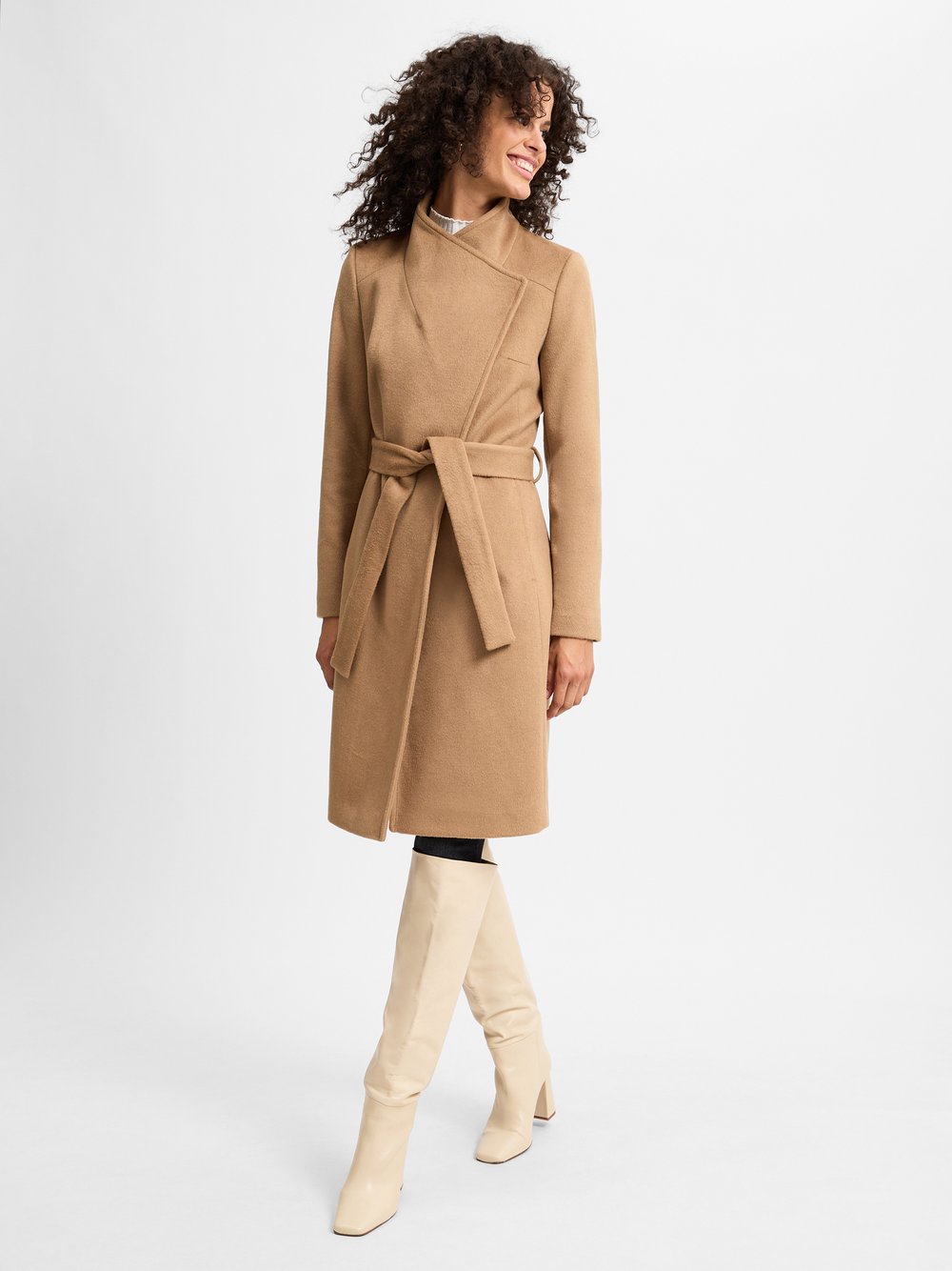 Marie Lund Wollmantel Damen beige, 42