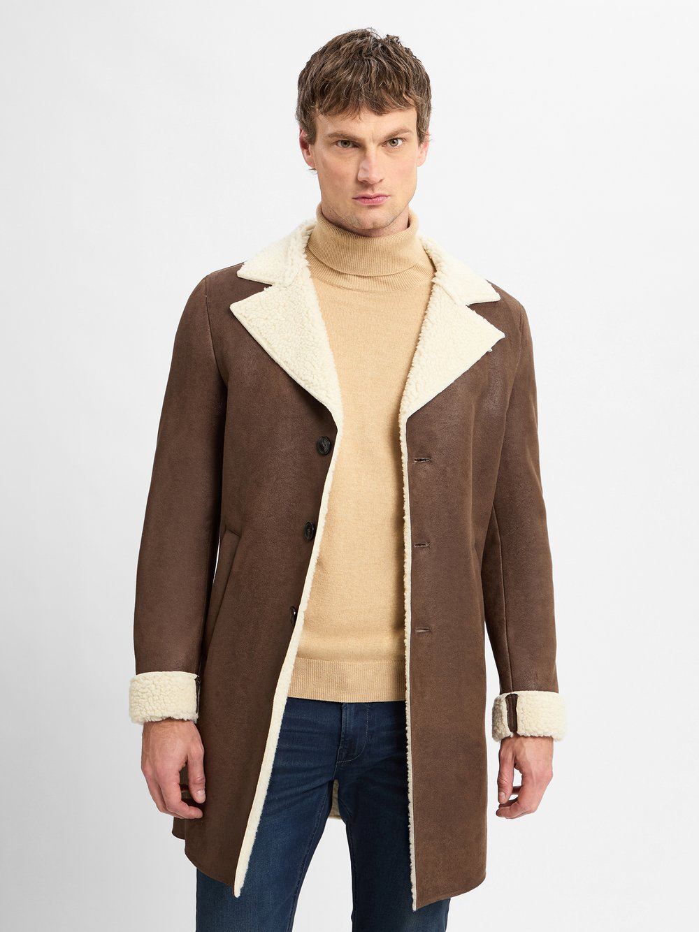 Finshley & Harding London Kurzmantel Herren braun, 50