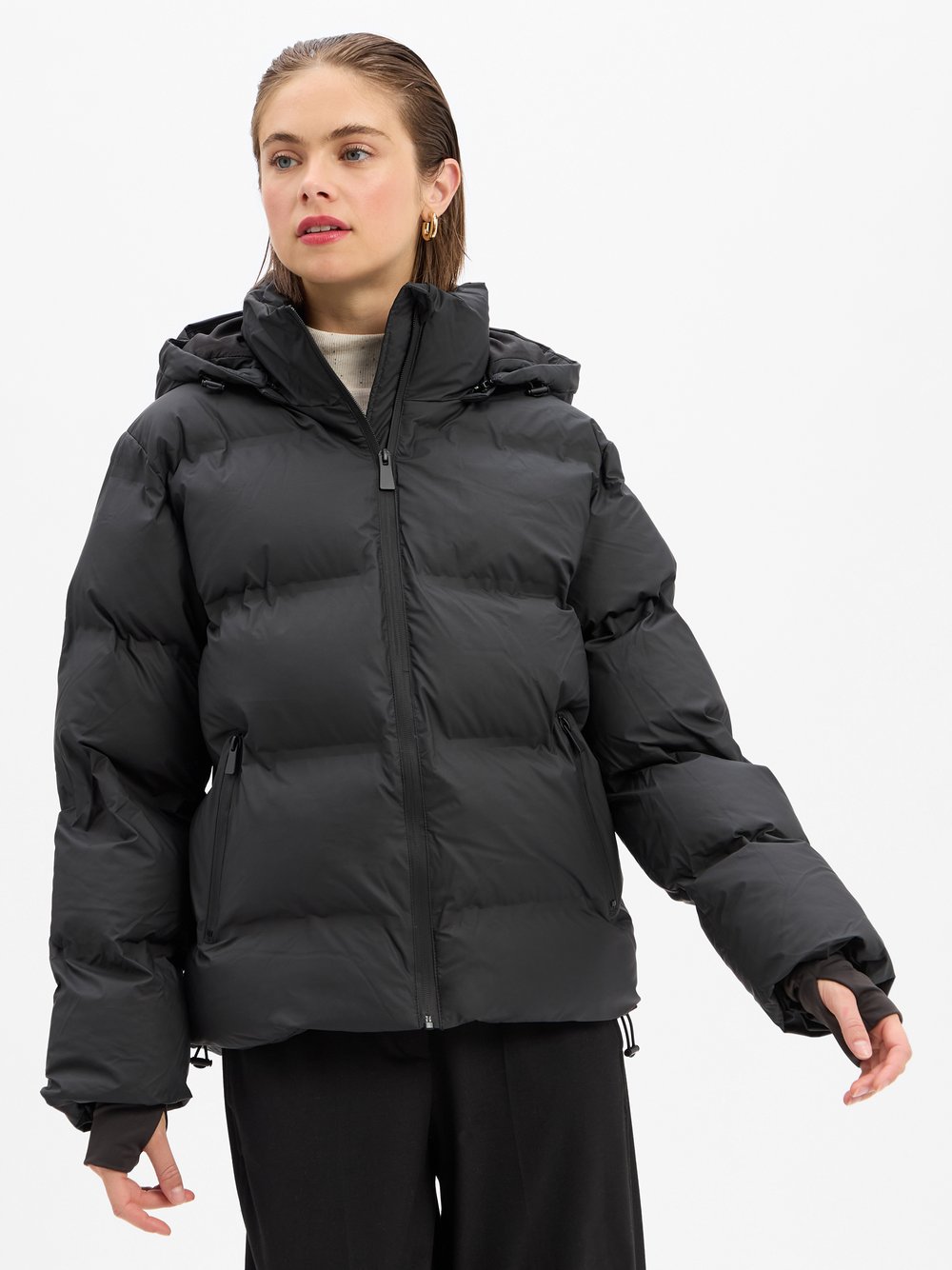 Neo Noir Puffer-Jacke Damen schwarz, 40