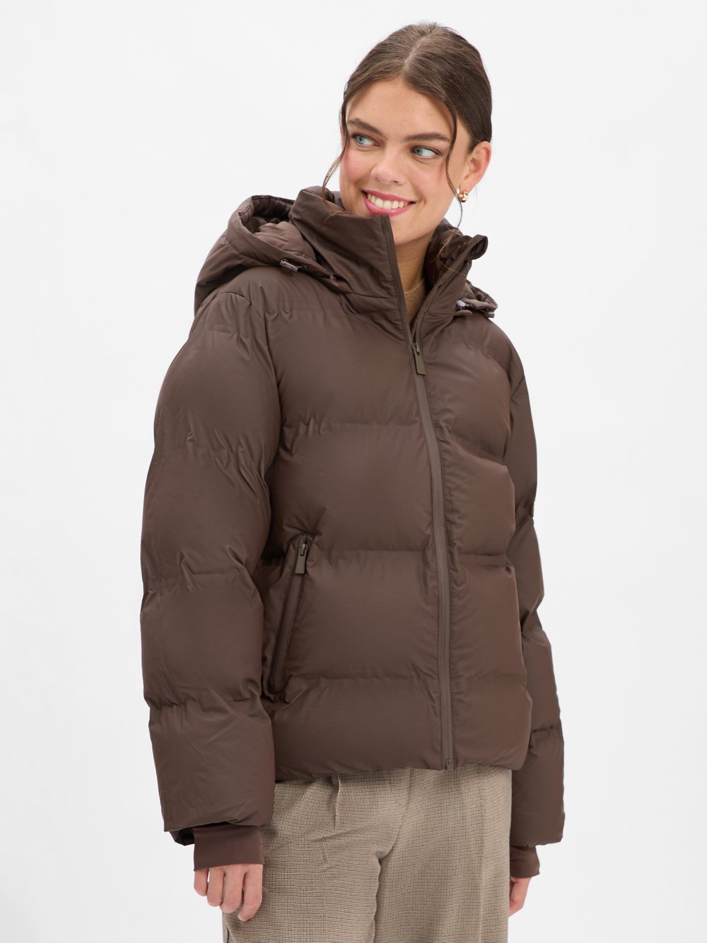Neo Noir Puffer-Jacke Damen braun, 34