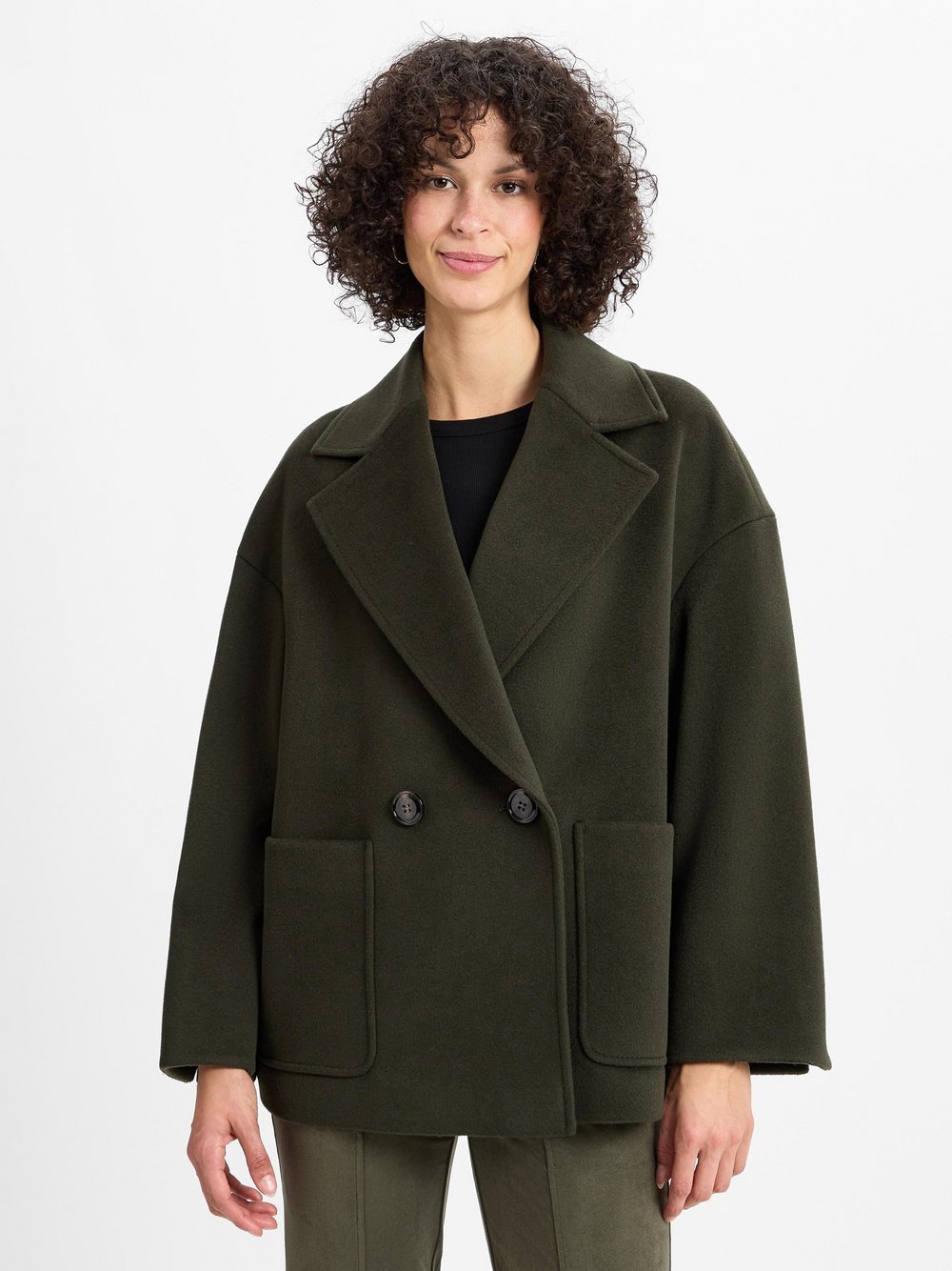 MAX&Co. Wolljacke Damen Schurwolle grün, 38